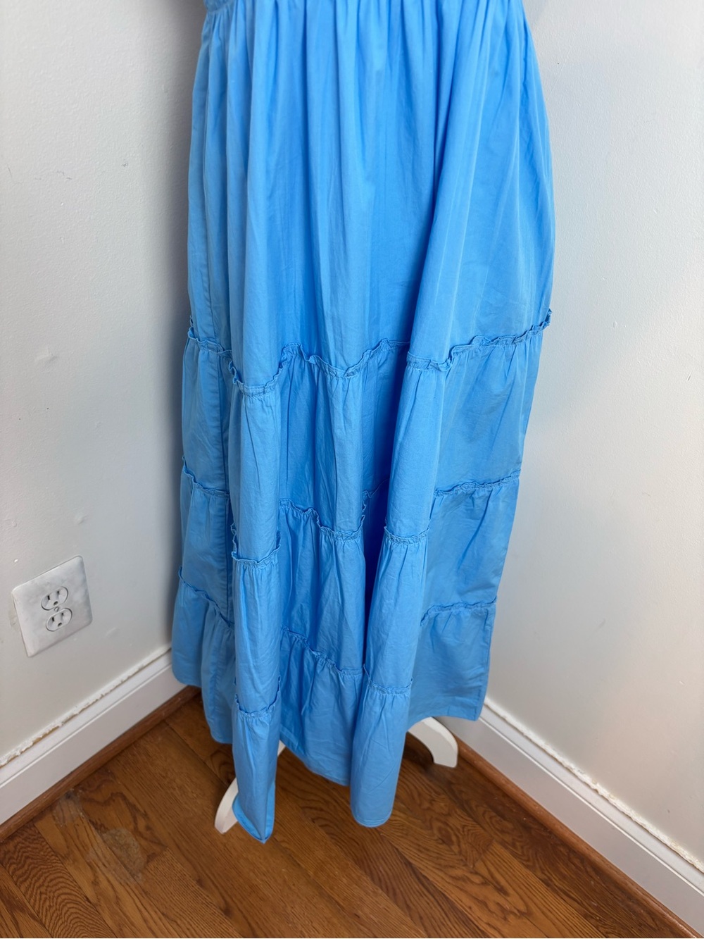 Quince 100% Organic Cotton Poplin Midi Dress In Cornflower Blue Size Small NWT - Picture 8 of 14